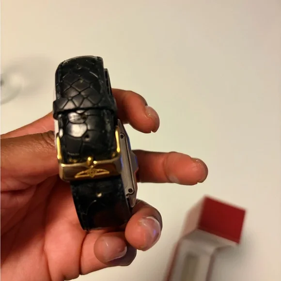 Women’s Invicta Swiss Diamond-Style Silver Watch with Black Leather Strap - Picture 7 of 9